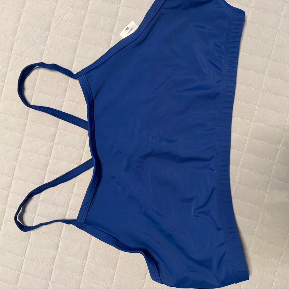 Blue Strappy swim top